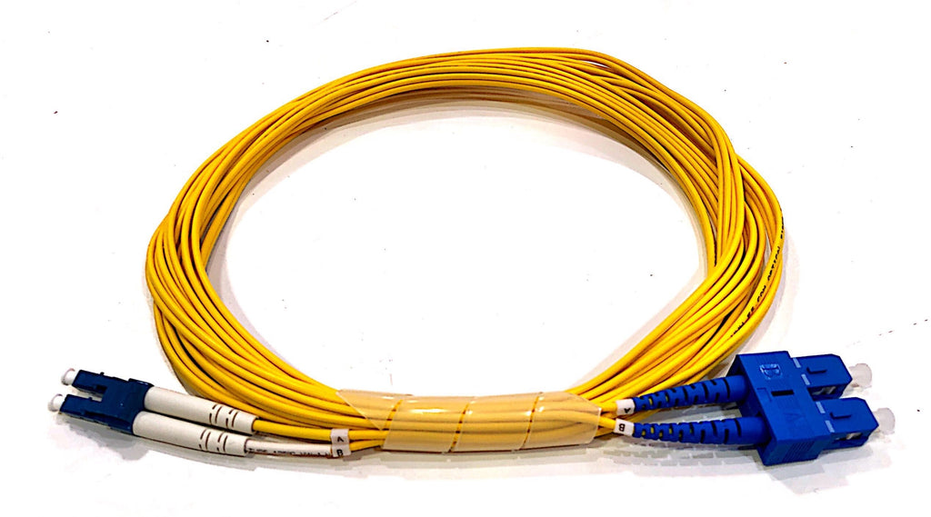 FS LC/UPC-SC/UPC Duplex OS2 SM PVC 2.0mm Fiber Optic Patch Cable – MTC