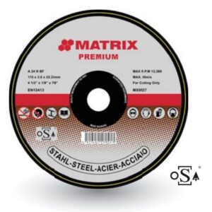 Matrix PREMIUM Metal cutting disc 115x3x22.2mm