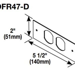 Legrand Wiremold OFR Series Overfloor Raceway Duplex Device Plate