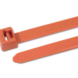 Cable tie inside serrated, 387x7.6mm, ?3.0-100mm, orange, 100pcs.