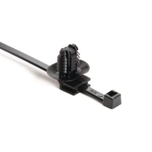 Fixing tie for hole (oval), inside serrated, ⌀2.0-50.0mm, black, 3000pcs.