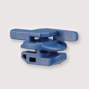 Aluminium frame mount, T=2.0 ? 2.2mm, blue, 100pcs.