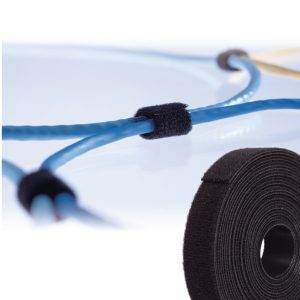 Hook and loop cable tie, 5000x5mm, black, 1pc.