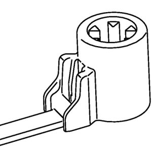 Fixing tie for stud, ⌀1-35.0mm, grey, 500pcs.