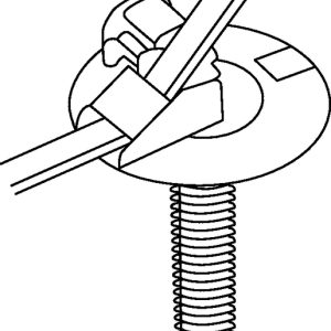 Fixing tie for hole (round), inside serrated, ?45.0mm, black, 500pcs.
