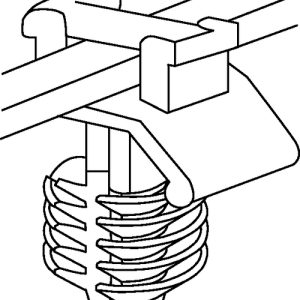 Fixing tie for hole (round), inside serrated, ?1.0-22.0mm, black, 1000pcs.