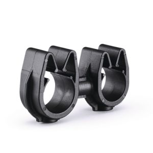 Cable clip with pipe/tube holder, Dmin=9.5mm, Dmax=11.5mm, nom?=10.0 mm, nom?2=12.0 mm
