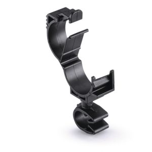 Cable clip with pipe/tube holder, Dmin=9.5mm, Dmax=11.5mm, nom⌀=10.0 mm, nom⌀2=15.0 mm - 19.0 mm