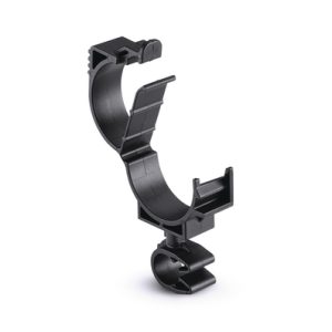 Cable clip with pipe/tube holder, Dmin=9.5mm, Dmax=11.5mm, nom?=10.0 mm, nom?2=20.0 mm - 25.0 mm