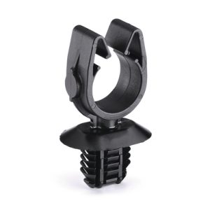 Cable clip for hole (oval)/with pipe/tube holder, T=0.6 - 6.75mm, ⌀6.2 x 12.2 mm/6.5 x 12.5 mm, Dmin=10.5mm, Dmax=13.8mm, nom⌀=12.0 mm