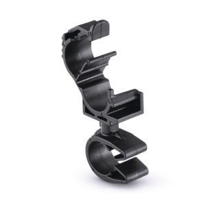 Cable clip with pipe/tube holder, Dmin=10.5mm, Dmax=13.8mm, nom⌀=12.0 mm, nom⌀2=5.0 mm - 9.0 mm