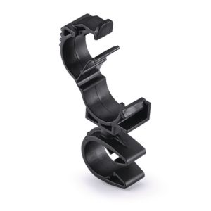 Cable clip with pipe/tube holder, Dmin=13.0mm, Dmax=15.8mm, nom⌀=14.0 mm, nom⌀2=10.0 mm - 14.0 mm