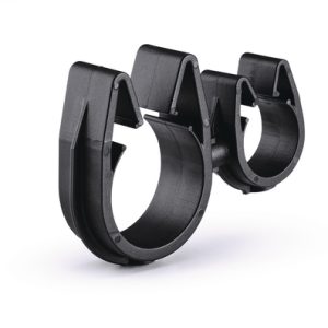 Cable clip with pipe/tube holder, Dmin=14.0mm, Dmax=18.3mm, nom?=16.0 mm, nom?2=22.0 mm