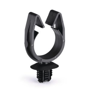 Cable clip for hole (oval)/with pipe/tube holder, T=0.6 - 6.75mm, ⌀6.2 x 12.2 mm/6.5 x 12.5 mm, Dmin=20.0mm, Dmax=25.0mm, nom⌀=22.0 mm