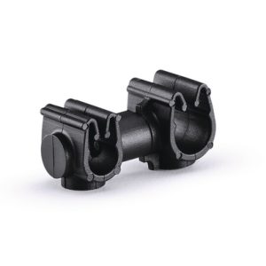 Cable clip with pipe/tube holder, Dmin=4.0mm, Dmax=5.5mm, nom?=5.0 mm, nom?2=7.0 mm