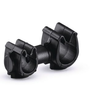 Cable clip with pipe/tube holder, Dmin=4.0mm, Dmax=5.5mm, nom⌀=5.0 mm, nom⌀2=8.0 mm