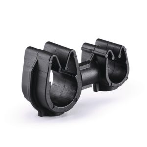 Cable clip with pipe/tube holder, Dmin=4.0mm, Dmax=5.5mm, nom⌀=5.0 mm, nom⌀2=9.0 mm