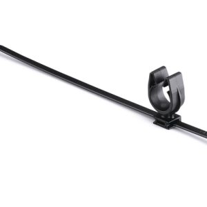 Fixing tie with pipe/tube holder, inside serrated, ?13.5-15.8mm, black, 3000