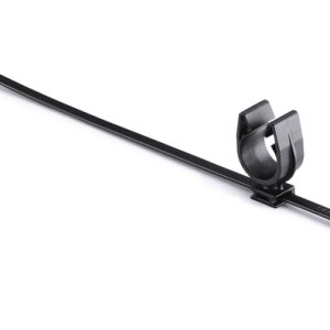 Fixing tie with pipe/tube holder, inside serrated, ?14.0-18.3mm, black, 2000pcs.