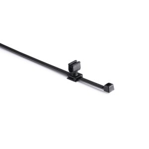 Fixing tie with pipe/tube holder, inside serrated, ?4.0-5.5mm, black, 2000pcs.