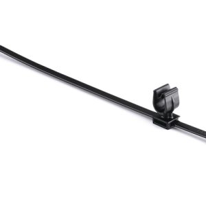 Fixing tie with pipe/tube holder, inside serrated, ?8.0-10.0mm, black, 5000