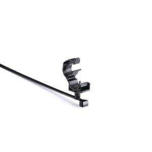 Fixing tie with pipe/tube holder, ?5.0-9.0mm, black, 1000pcs.