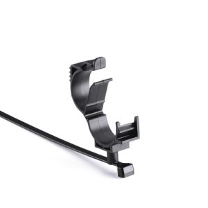 Fixing tie with pipe/tube holder, ⌀10.0-14.0mm, black, 1000pcs.