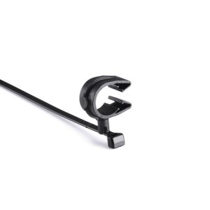 Fixing tie with pipe/tube holder, ⌀14.0-18.3mm, black, 1000pcs.