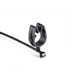 Fixing tie with pipe/tube holder, ⌀17.0-21.8mm, black, 1000pcs.