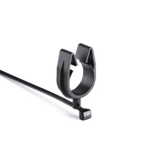 Fixing tie with pipe/tube holder, ?23.0-29.0mm, black, 1000pcs.
