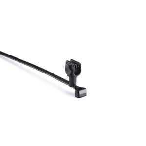 Fixing tie with pipe/tube holder, ?5.5-6.8mm, black, 1000pcs.