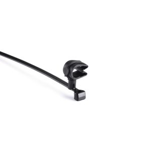 Fixing tie with pipe/tube holder, ?8.0-10.0mm, black, 3000