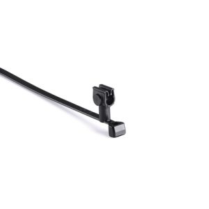 Fixing tie with pipe/tube holder, ?4.0-5.5mm, black, 1000pcs.