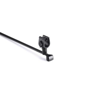 Fixing tie with pipe/tube holder, ?7.0-9.0mm, black, 1000pcs.