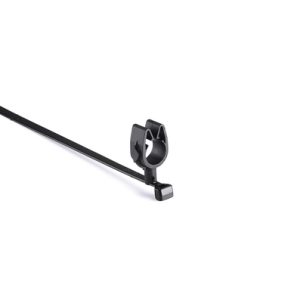 Fixing tie with pipe/tube holder, ⌀10.5-13.8mm, black, 1000pcs.