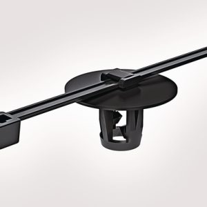 Fixing tie for stud, inside serrated, ⌀1.0-45.0mm, black, 500pcs.