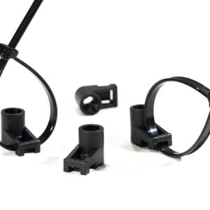 Cable tie mount for stud, Wmax=5mm, ?5.0 mm, ?5.0 mm, black, 500pcs.
