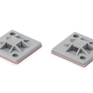 Cable tie mount for adhesive use, Wmax=5.5mm, ?4.1 mm, grey, 100pcs.