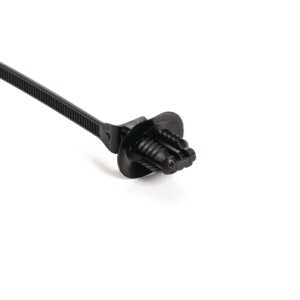 Fixing tie for hole (oval), outside serrated, ⌀2.0-50.0mm, black, 2500pcs.