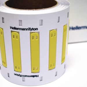 Cable tag, ladder-style, thermal transfer print, 60.0x10.0mm, white, pack=1000pcs.