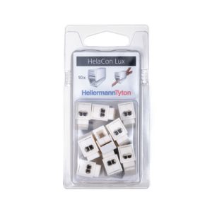 Push-in wire connector, 3 conductors, 0.5 mm? - 2.5mm?, white, 10pcs.