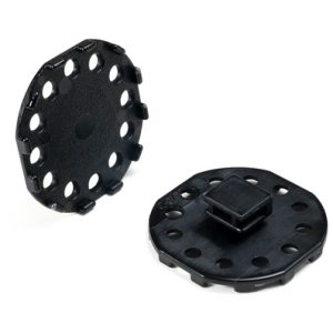 Cable tie mount for adhesive use, Wmax=4.8mm, black, 100pcs.