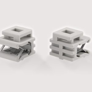 Cable tie mount for edge, Wmax=4.8mm, T=1.6-4.0mm, grey, 50pcs.