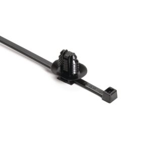 Fixing tie, inside serrated, ?5.0-50.0mm, black, 3000pcs.
