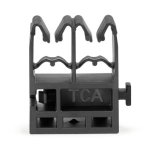 Cable tie mount with pipe/tube holder, Wmax=8.8mm, black, 50pcs.