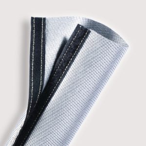 Woven sleeving, -54 ?C to +260 ?C, silver, 15.24m