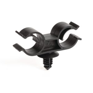 Cable clip for hole (round), T=0.6 - 6.0mm, ⌀6.5 mm, Dmin=15.5mm, Dmax=15.5mm