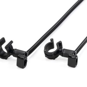 Fixing tie with pipe/tube holder, ?2.0-50.0mm, black, 500pcs.