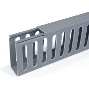 Wiring duct, 29.6x28.5mm, L=2000mm, grey, 48m