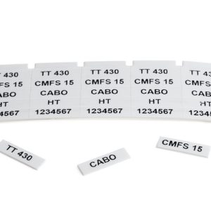 Cable marker, thermal transfer print, white, reel=6660pcs.